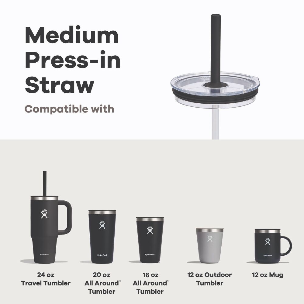 Hydro Flask Press-In Straw Lid Medium Clear