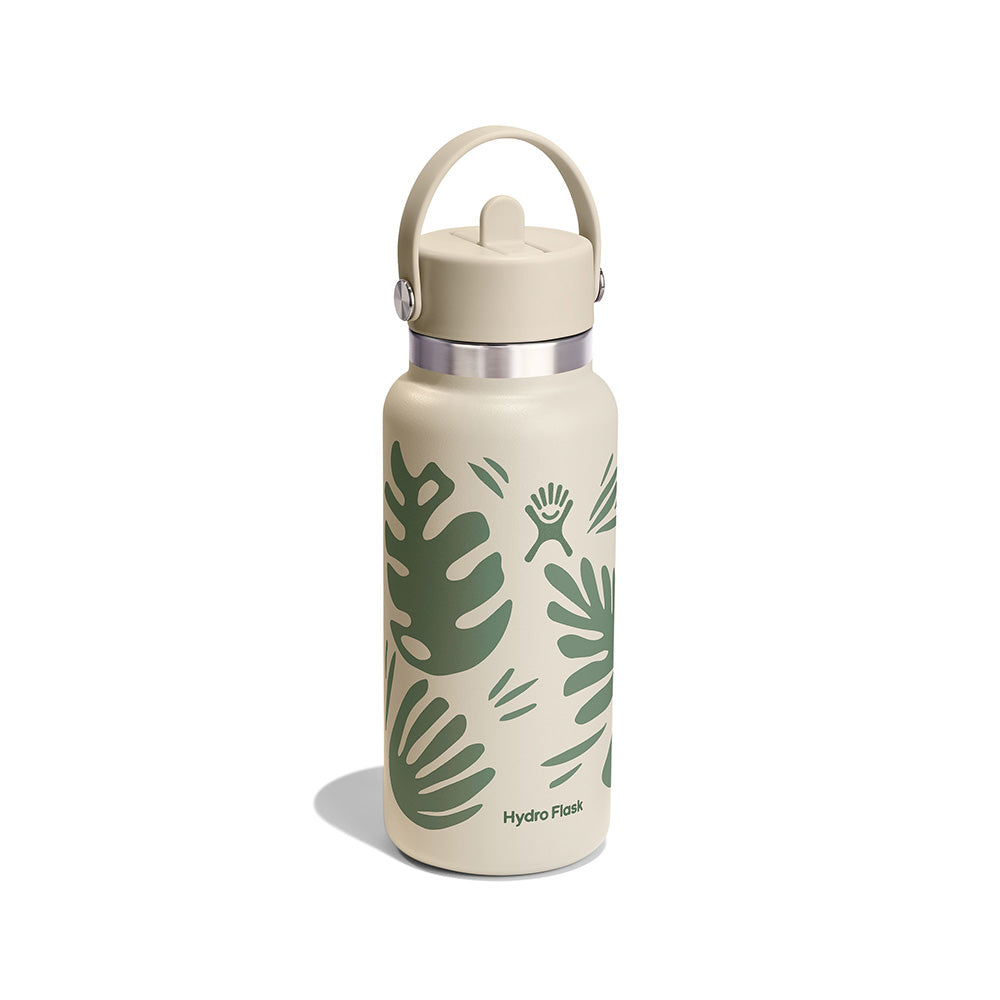 Hydro Flask Wide Mouth Flex Straw Cap 32 oz Botanical Bliss Coconut
