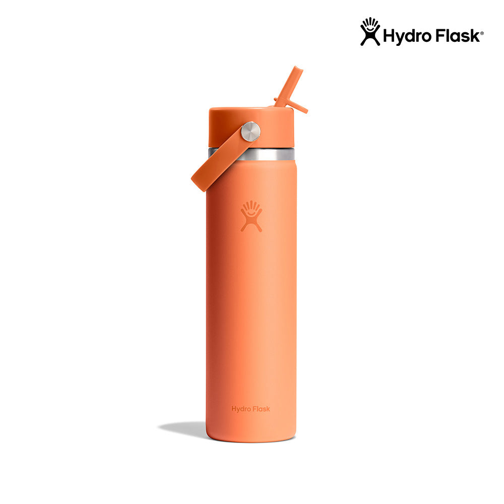 Hydro Flask Wide Mouth Flex Straw Cap 24 oz Nectar Orange