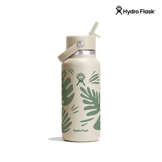 Hydro Flask Wide Mouth Flex Straw Cap 32 oz Botanical Bliss Coconut