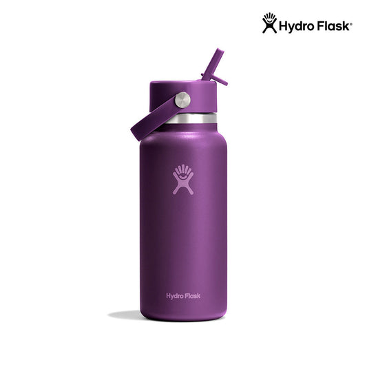 Hydro Flask Wide Mouth Flex Straw Cap 32 oz Beachplum Purple